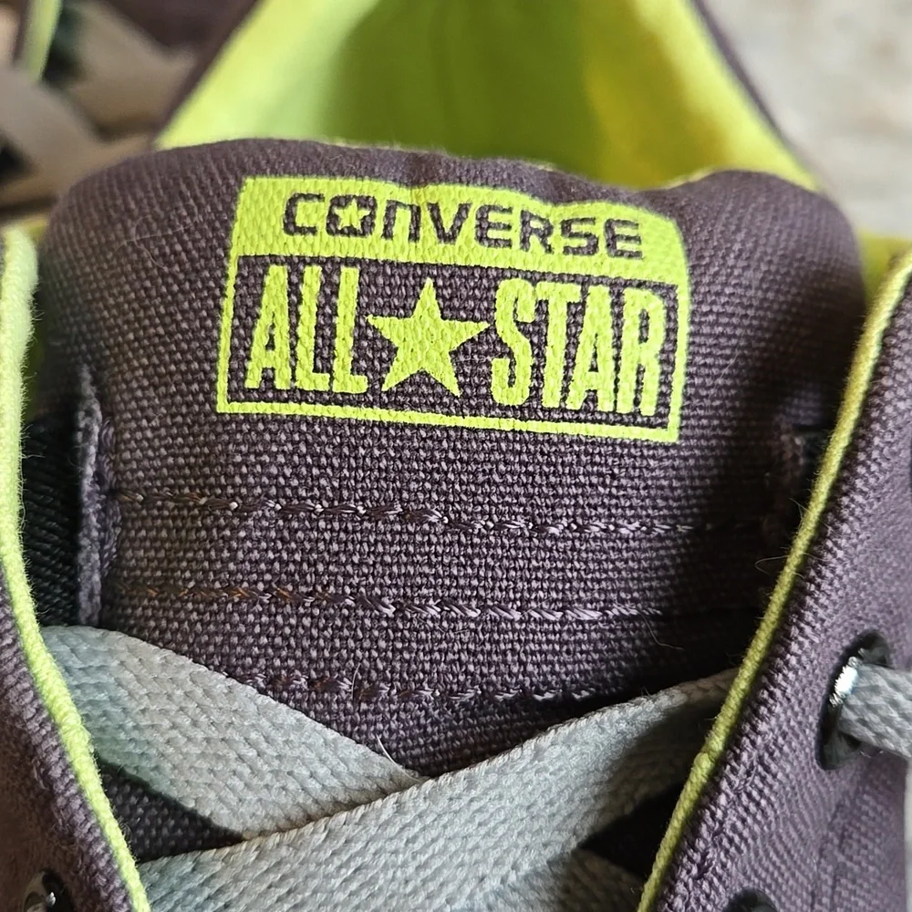 Converse Grey/Green Sneakers, Kids Size 3, Great Condition